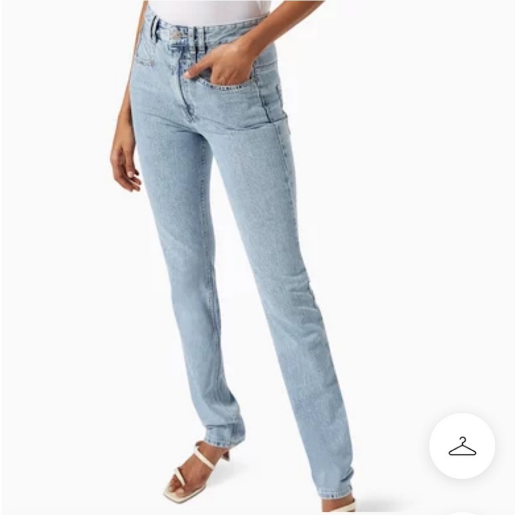 Isabel Marant Nominica High Waist Slim Fit Jeans In Light Blue Size 34